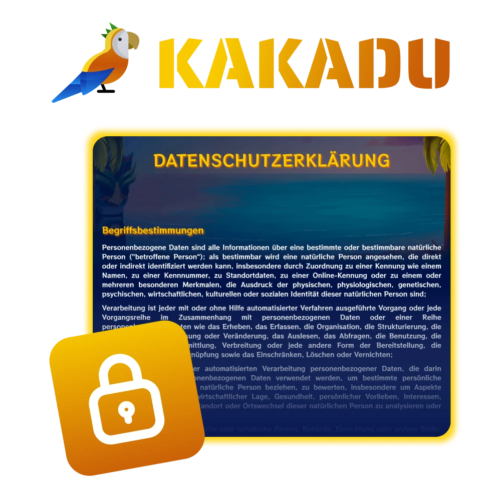 Übersicht der Datenschutzpolitik von Online-Casino Kakadu.