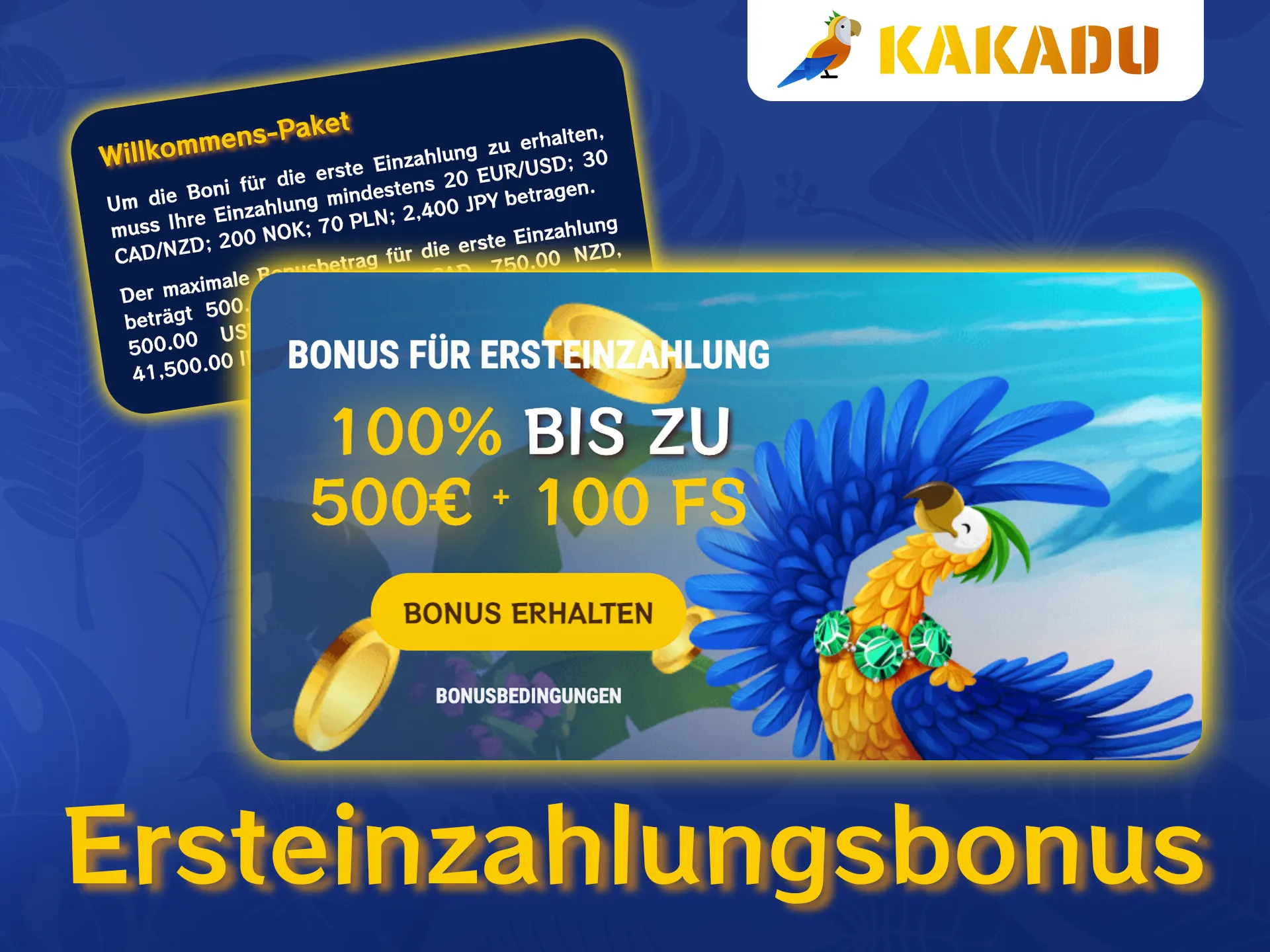 Erfahren Sie, welchen Bonus neue Spieler im Kakadu Casino erhalten.