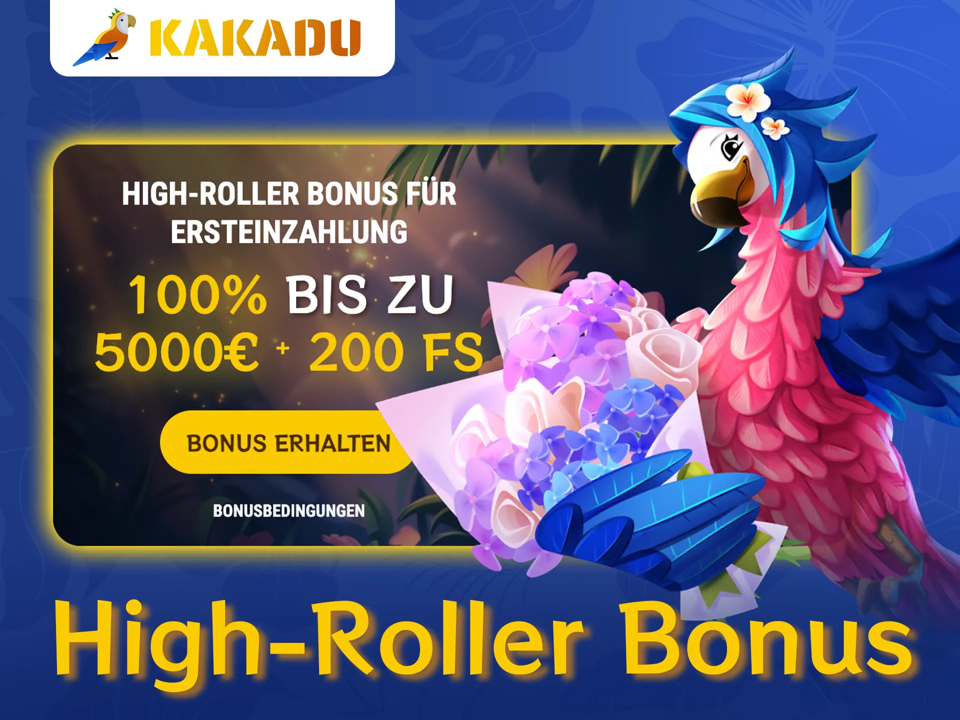 Lesen Sie mehr über den Bonus für High Roller im Kakadu Casino.